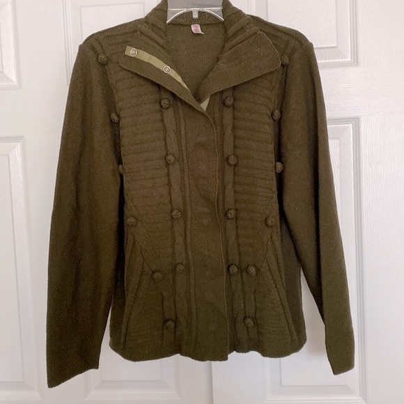Zephyr forest green cardigan XL - Picture 1 of 5
